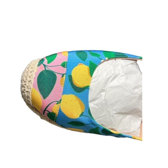 Cole Haan Womens Blue Vibrant Floral Slingback Espadrille Wedge Sandals Sz 9 New - Picture 5 of 11